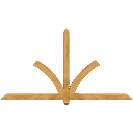 Ekena Millwork Redmond Rough Sawn Timber Gable Bracket, Western Red Cedar, 84"W x 45"H x 4"D x 4"F, 13/12 Pitch GBW084X45X0404RED00RWR